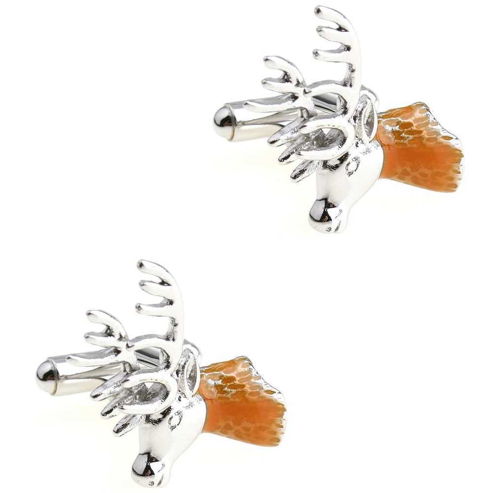 4 Styles TZG Fashion Animal Cufflinks Men Cuff Links Fish Sheep Deer 1 Pair Shipping W250606
