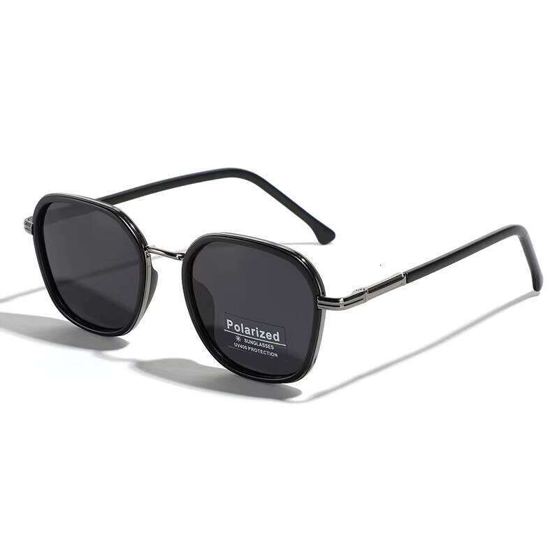 DHCollections Vintage Style Sunglasses Polarized Square Lenses UV400 TR90 Customizable Trendy Shades Outdoor Driving Blue Black Red