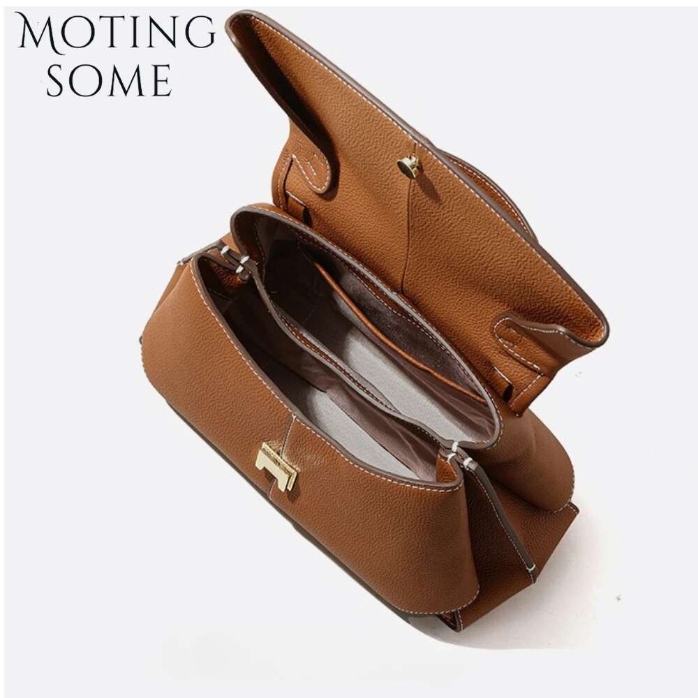 Motingsome Natural Leather Women's Bag 2025 New Designer Bags Commuter Shoulder Messenger Satchel Lady Crossbody Purses