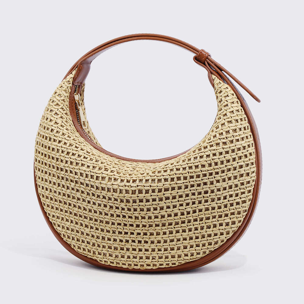 Summer New Style Woven Moon Versatile Shoulder Underarm for Women Niche Crossbody Bag Lightweight