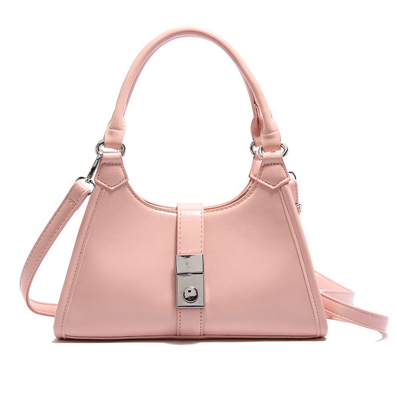 designer Vintage Simple Lock Handbag for Women 2025 New Trendy Fashion Single Shoulder Underarm Bag High-end Crossbody Bag for Wo