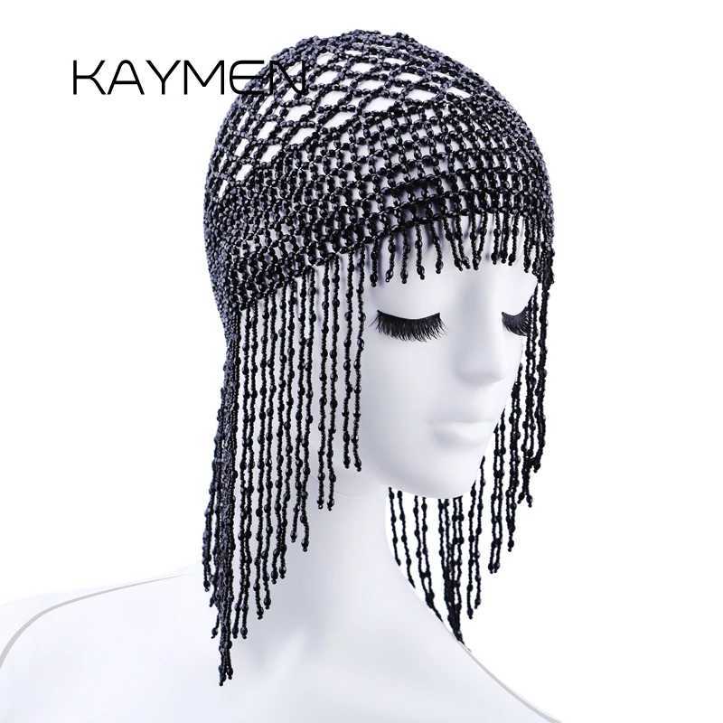 Girls Womens Exotic Cleopatra Beaded Belly Dance Head Cap Hat / Hair Accessory / Headpiece for Party Wedding Showing 1015 Z250605