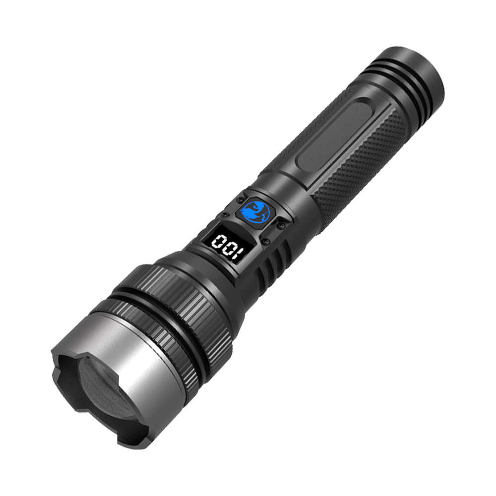 DHgadges Tactical Flashlight LED Rechargeable Long Distance Light 1000 Meter High Power Torch USB Type C Waterproof Outdoor Use