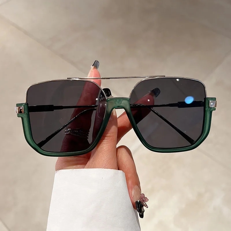 Vintage Oversized Sunglasses Fashion Men Women Square Shades Eyewear Trendy Ins n UV400 Sun Glasses y250519