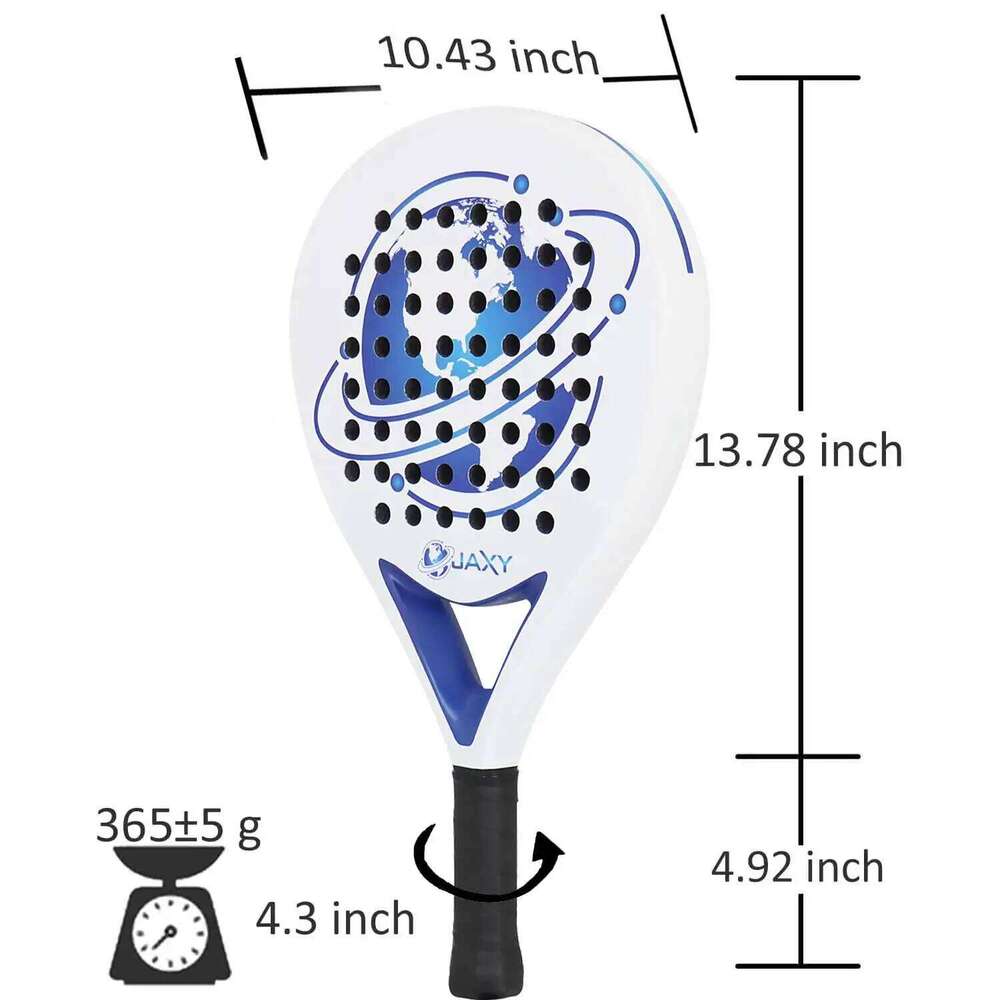 Paddle Racket Full Carbon Fiber Surface with EVA Memory Flex Foam Core Padel Tennis Racquets Lightweight High Balance