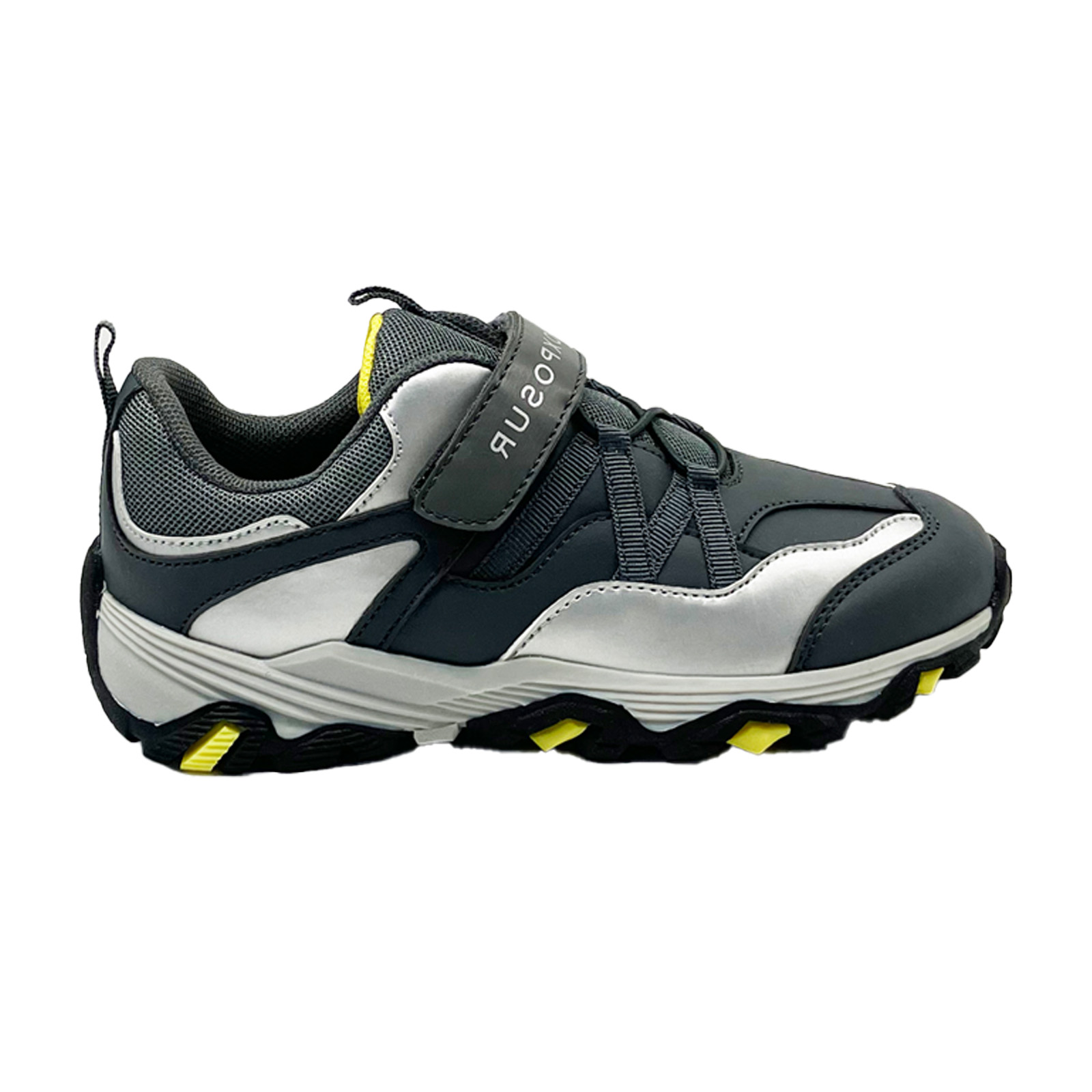 Neutral children's leather, lightweight and breathable knitted sports running shoes for boys and girls