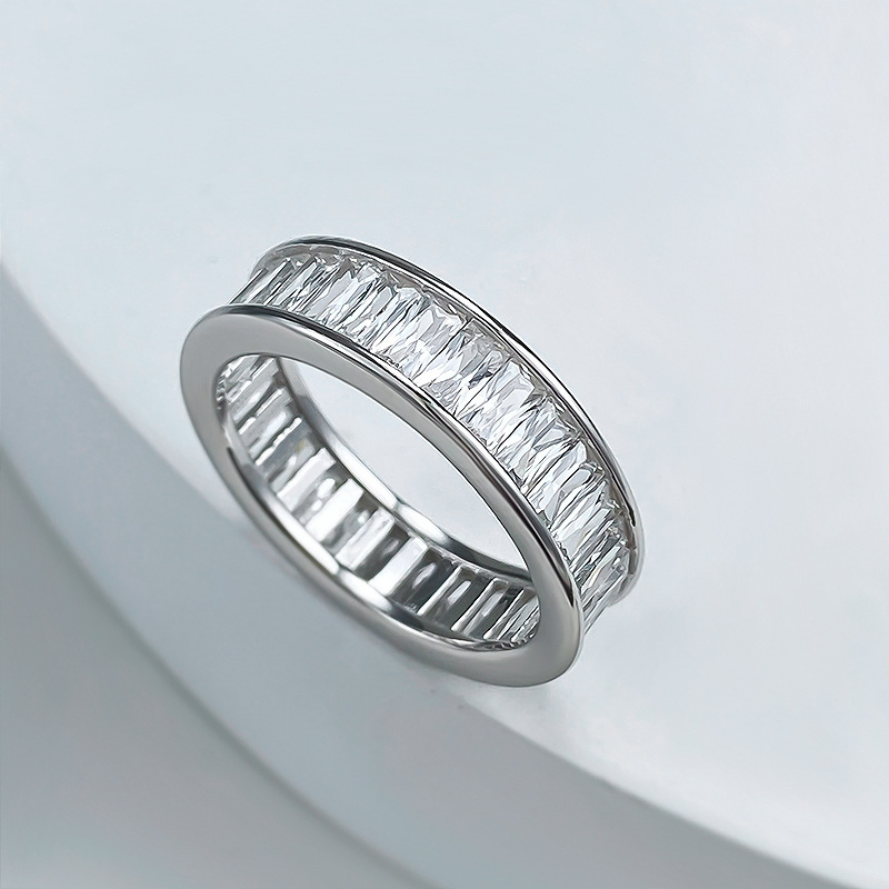 Choucong Unique Brand Wedding Rings Gorgeous Sparkling Noble Jewelry Pure 100%925 Sterling Silver Princess Cut Zircon CZ Diamond Party Promise Lady Ba