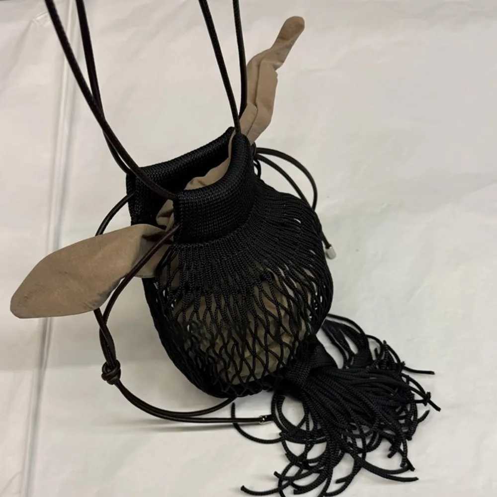 2025 Summer New Casual All-match Messenger Fishing Net Women Trendy Personalized Shoulder Bag Ruched Streetwear Crossbody Bags M250606