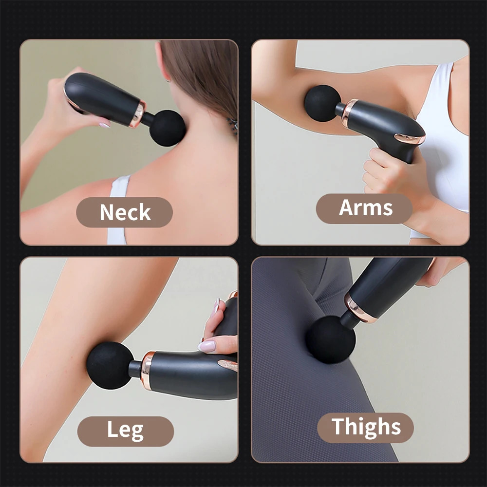 Portable Fascia Gun Tap Massager Body Back and Neck Leg Percussion Massager USB Charging Handheld Massager Deep Tissue Muscle 250605