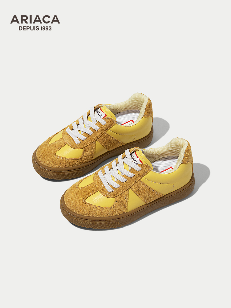 ARIACA children's shoes girls board shoes leather white shoes 2025 new spring and autumn models casual shoes children's de training shoes