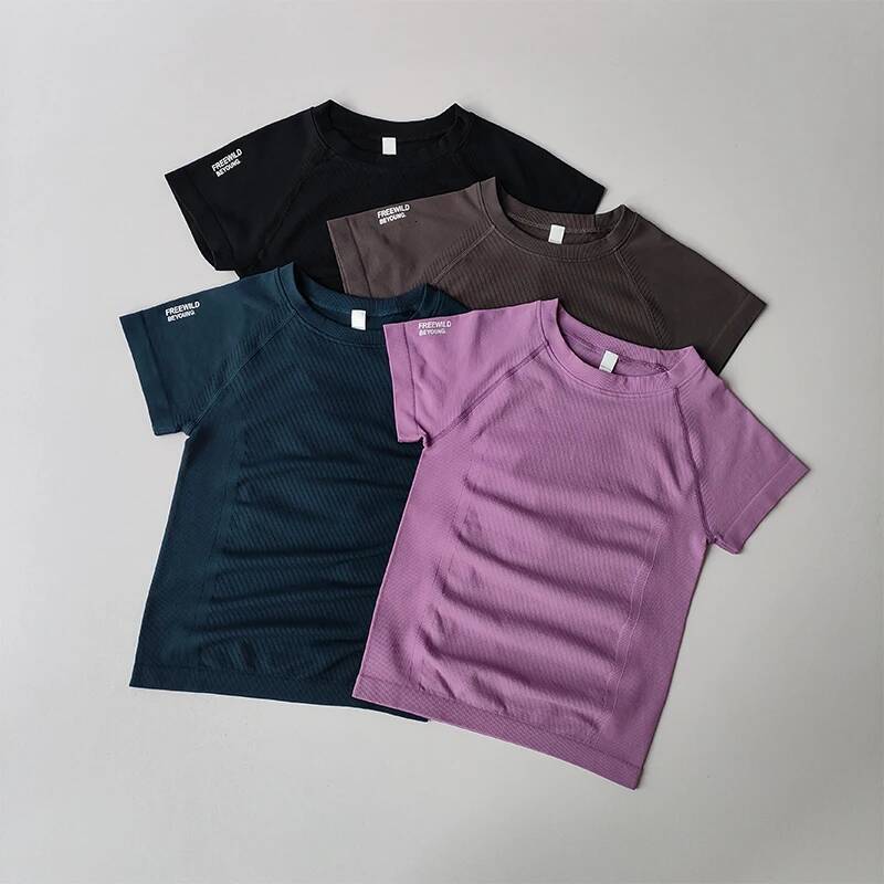 Short-sleeved Fiess Uniforms Breathable Casual Versatile Slim Running Skin-friendly Top Comfortable Quick-drying Shirts