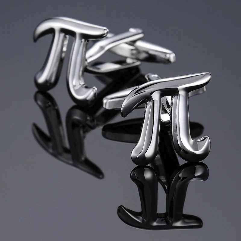 High quality math cufflinks fashionable French shirt badge brass material brand design mens wedding cufflinks W250606