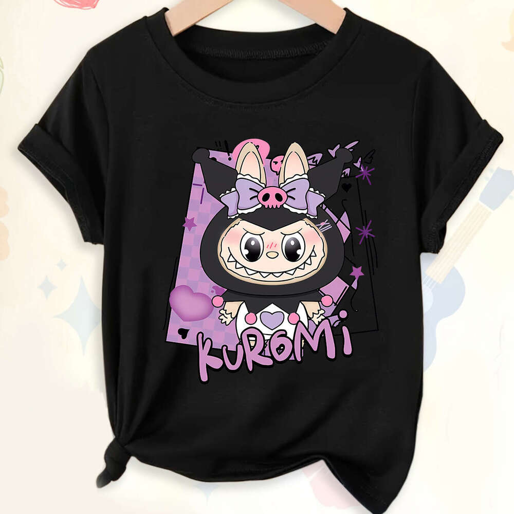 Labubu Summer Labubu Anime Merchandise Short Sleeve Unisex Two-Dimensional Trendy T-Shirt Casual Versatile Top labubu doll