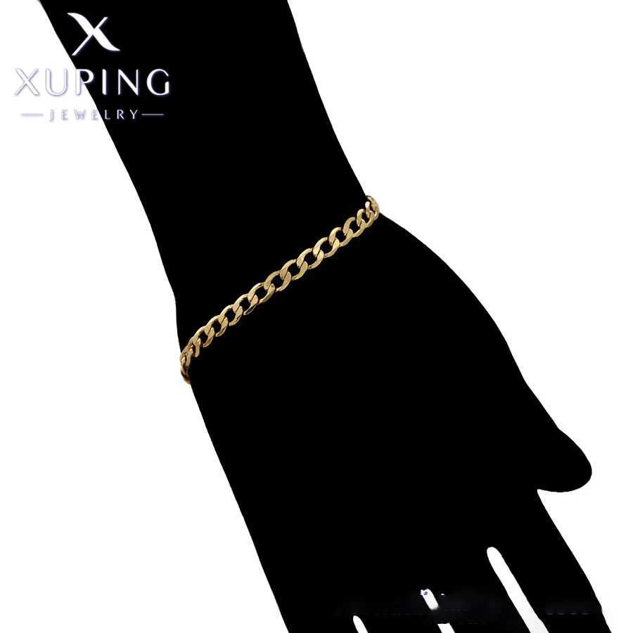 Xuping Jewelry Charm No Stone Ethnic Style Gold Color Hand Chain Bracelet for Men Women Fashion Simple Gift X 000836660 W250606