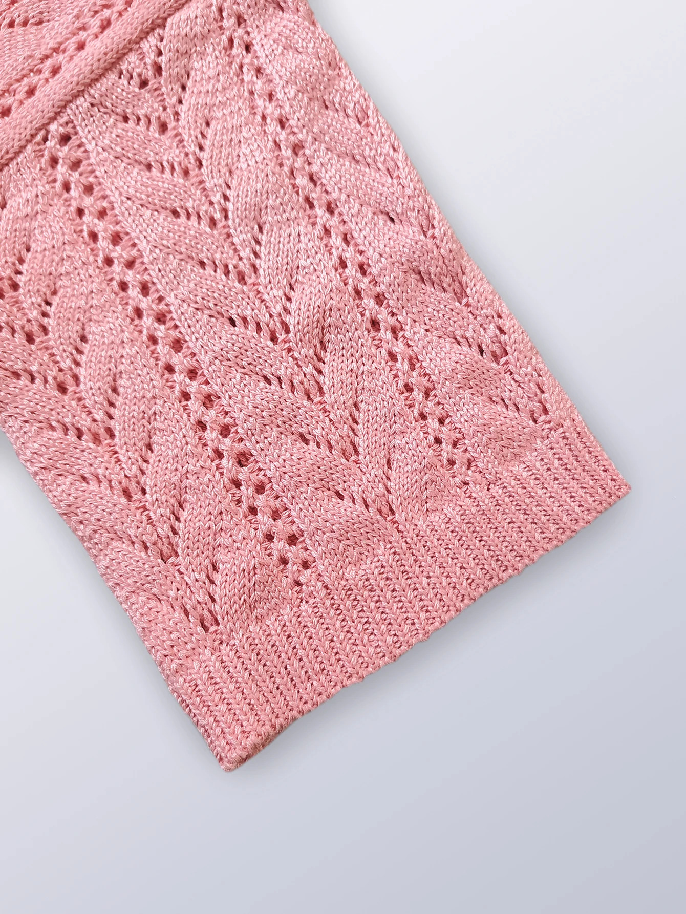 Spring and Summer Elegant Knitted Cardigan Hollow Out Short Sleeved Sun Proof Tops for Women 250530