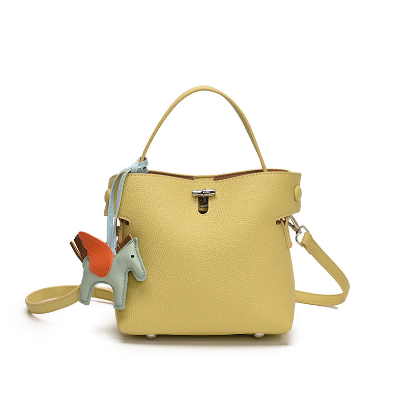 designer Minimalist Casual Lychee Texture Handbag for Women 2025 New Versatile Fashion Crossbody Bag High-end Buc