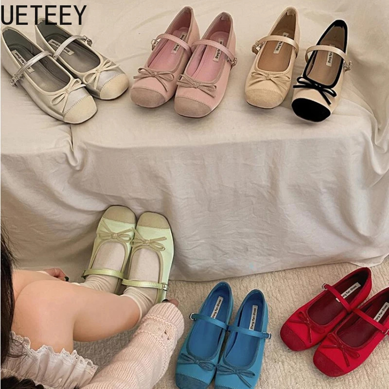 Spring Butterfly-knot Women Ballet Shoes Fashion Outdoor Dress Shoes Female Street Style Soft Sole Flats Shoes 250605