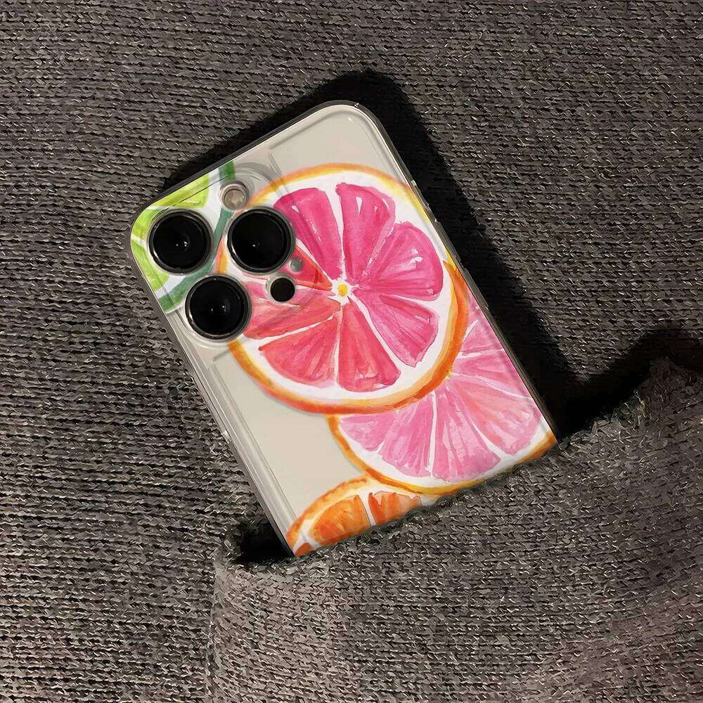Refreshing Lemon Transparent Soft TPU Phone Case For IPhone 16 Pro Max 14 13 12 11 XS X XR 7 8 Plus coque iphone 15 Cover