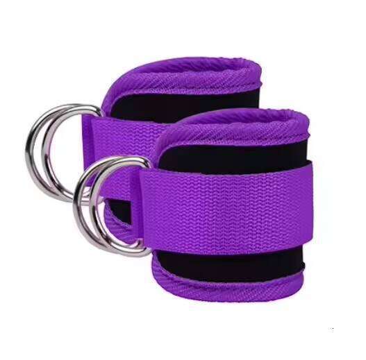 DHEssentials Adjustable Ankle Straps for Cable Machine Workout with D Ring Neoprene Support for Gym Leg Glute Training Pulley System