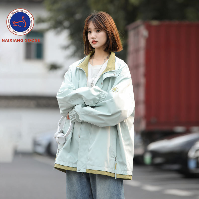 Ddmyoutdoor Spring And Autumn Unisex Jacket Waterproof Lightweight Solid Color Hooded Casual Versatile American Fashion Ins Jacket Jogging Suit