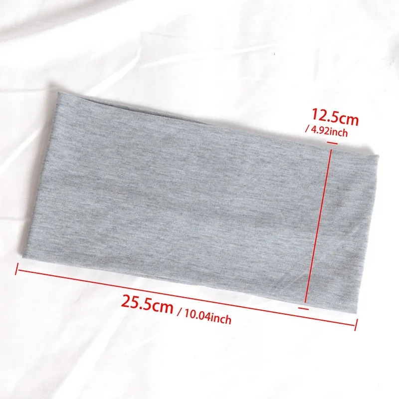 Korean Headband Running Solid Color Wide Elastic Hair Bands Women Men Sport Yoga Hairband Black Soft Wash Face Makeup Headwrap 250529