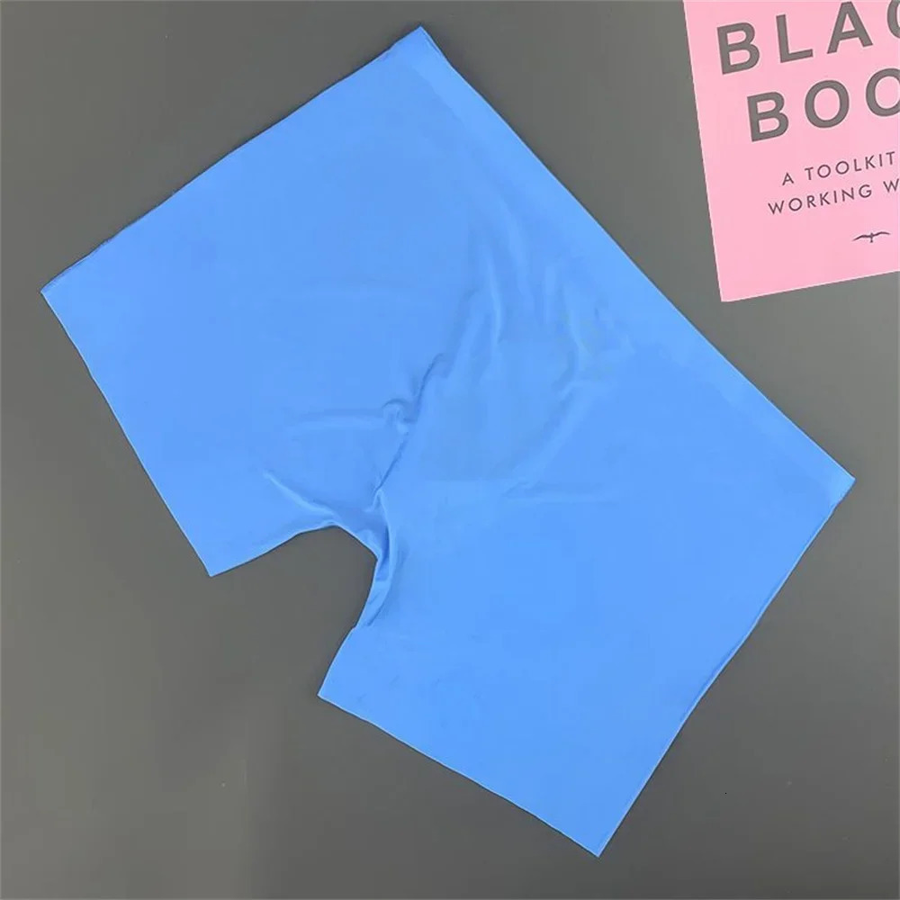 Plus Size Seamless Underwear Men Ice Silk Sexy Solid Male Panties Ultrathin Breathable Boxer Shorts LXXXL 250526