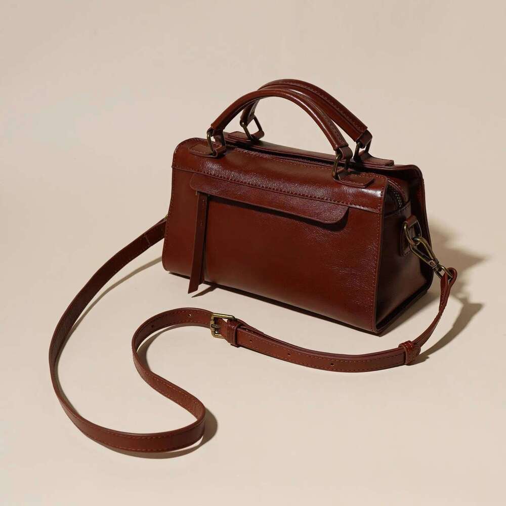 2025 Genuine Leather Women Shoulder Versatile Small Square Crossbody Bag Casual Daily Women's Handbag For Commuting Shopping