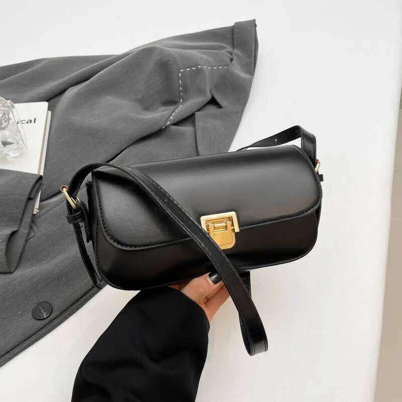 Saddle Women's 2025 New Fashionable And Simple Shoulder Crossbody Bag, Trendy Armpit Bag