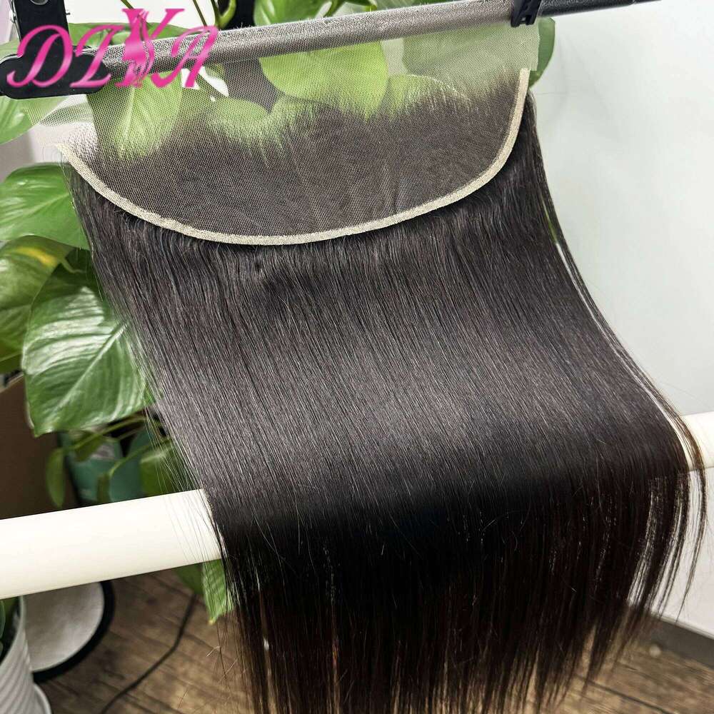 5x5 HD Closure Double Drawn Bone Straight Raw Vieamese Virgin Hair Bundles with 13x4 Lace Front