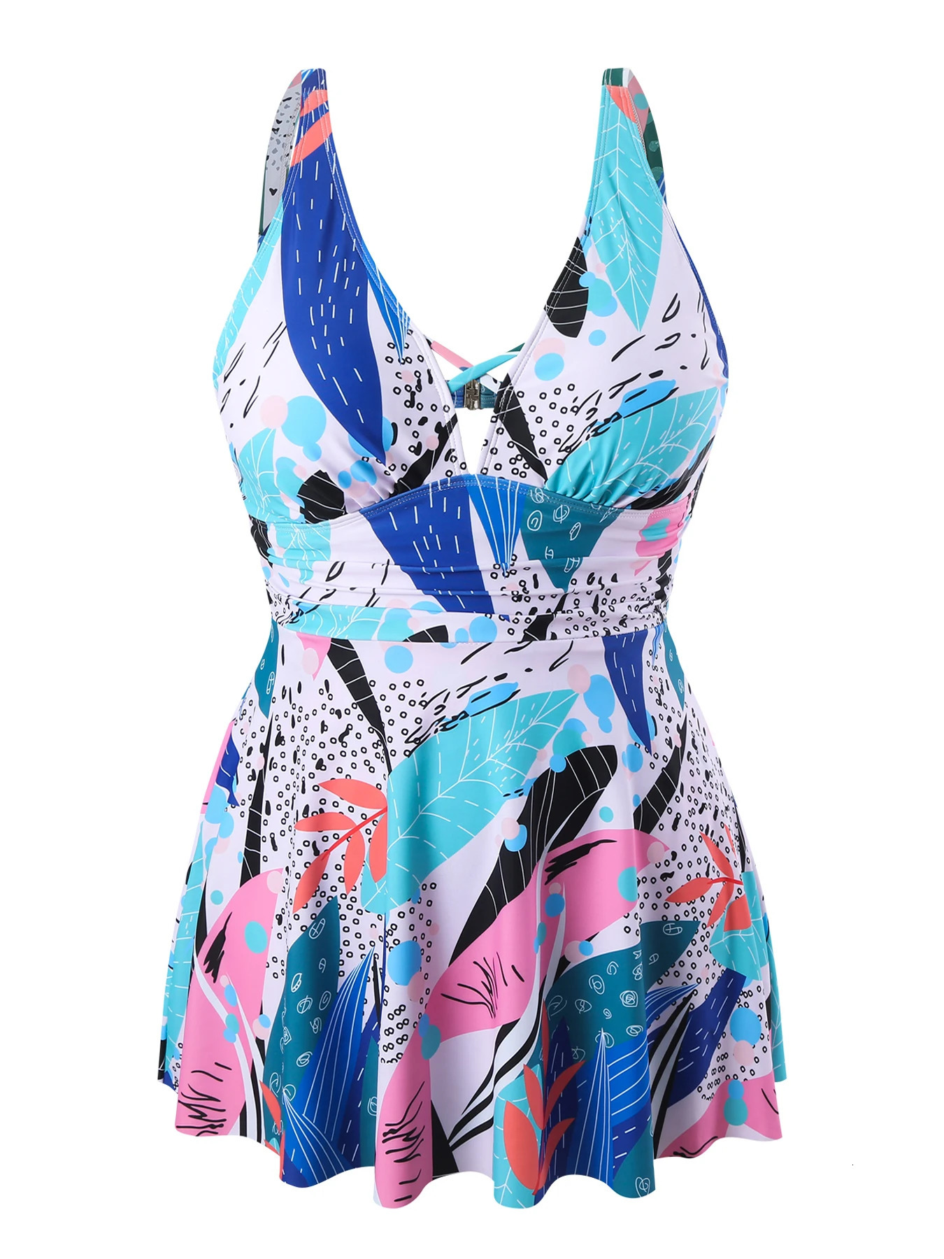 2024 Women Plus Size Swimsuit Solid Push Up Swimwear Larges Big Plussize Swimming Suits Bathing Beachwear 250603