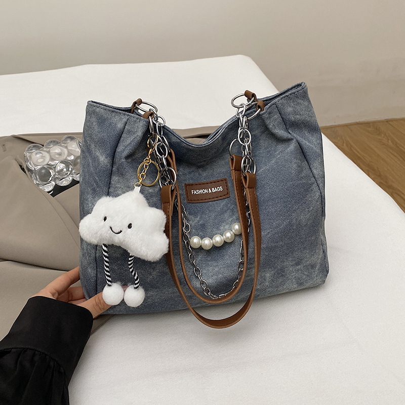 designer 2025 Solid Color Casual Commuter Fashion Autumn Large Capacity Niche Simple Casual Underarm Single Shoulder Tote Bag