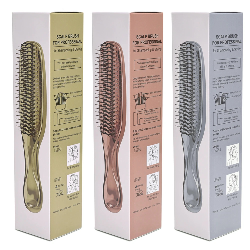 Massage Comb Fine Air Cushion Comb with Electroplated Crafted Wet And Dry Hair Comb Cleansing Massage Scalp Upscale Style 250603