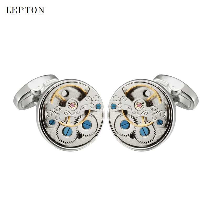 Hot Movement Tourbillon Cufflinks For Mens Shirt Cuffs Button Top quality Mechanical Watch Tourbillon Cufflinks Relojes Gemelos W250606