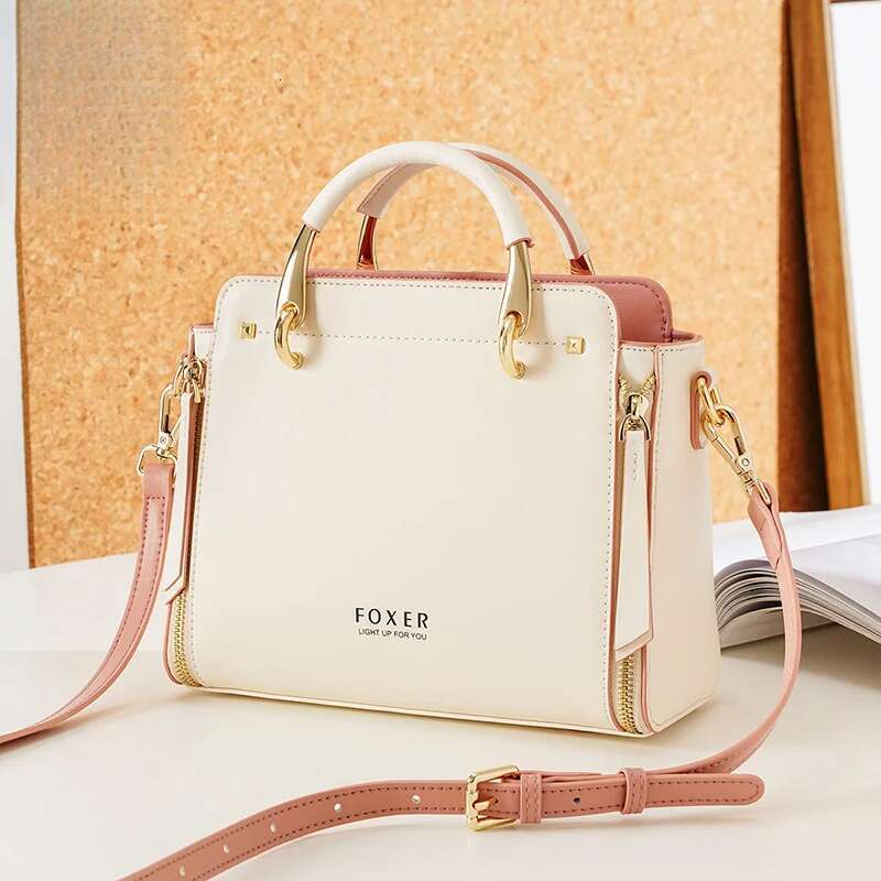 Women Split Leather Shoulder Elegant Handbag Smal Tote Female Large Capacity Lady Crossbody Bag Stylish Messenger Bags