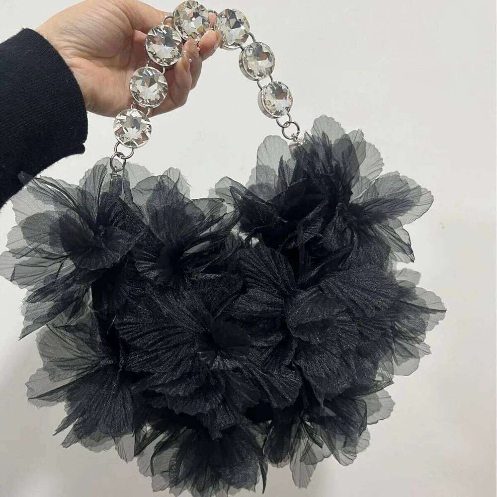 Design New 2025 Handbags Wedding Flower Printing Women's Beach Crossbody Ladies Chain Bag