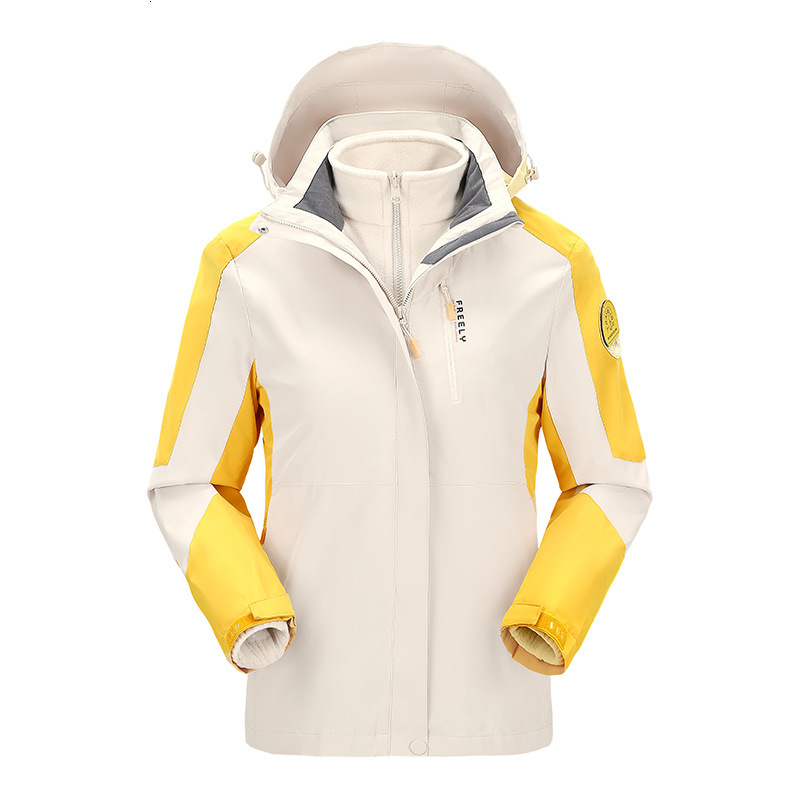 Ddmyoutdoor Autumn Winter Outdoor Assault Women Three In One Detachable Two Piece Set With Thick Velvet And Windproof Waterproof Jacket For Men Jacket