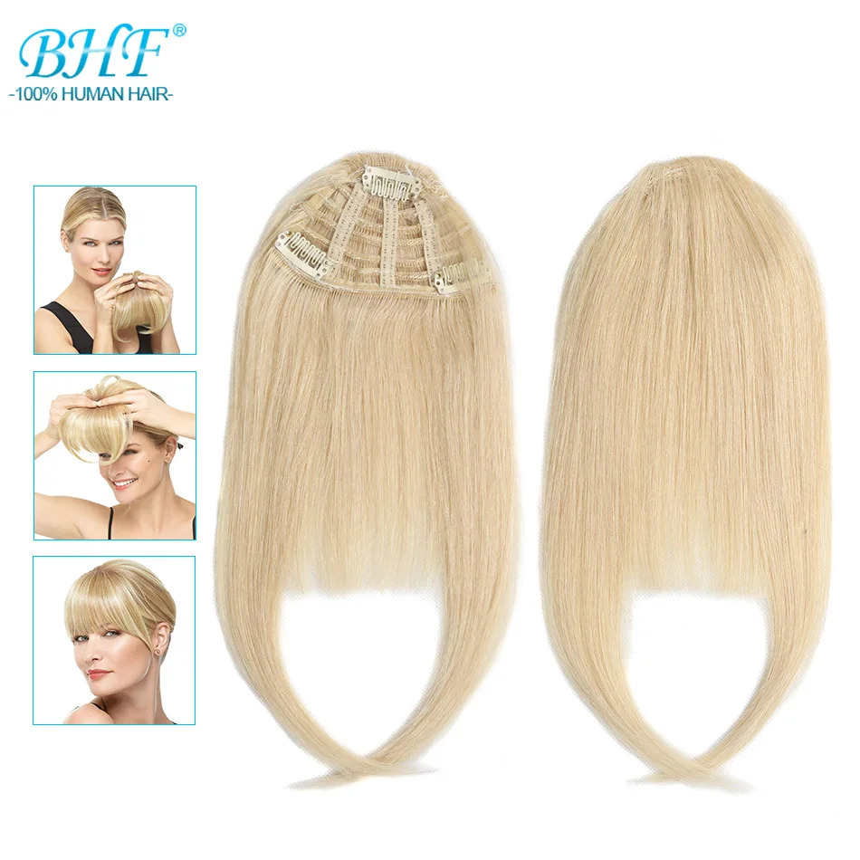 BHF Human Hair Bangs Natural Bang Hair 3 Clips in Bangs Fringe With Temples 250529