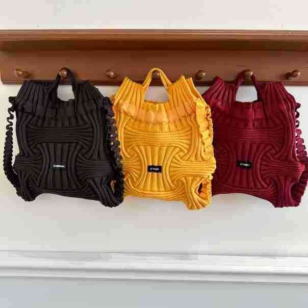 Korean Dongdaemun Unique Niche Design Casual Backpack For Women Knitted Woven Handbag Two-In-One Trendy B5