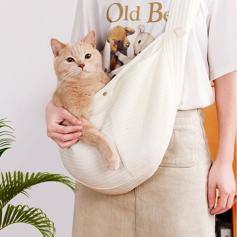 Comfortable Dog Bag Pet Crossbody Shoulder Bag Outdoor Travel Handbag Canvas Single Shoulder Cat Bag Sling Comfort Tote Bag 250603