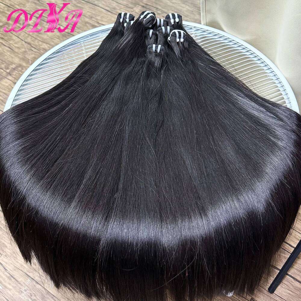 5x5 HD Closure Double Drawn Bone Straight Raw Vieamese Virgin Hair Bundles with 13x4 Lace Front