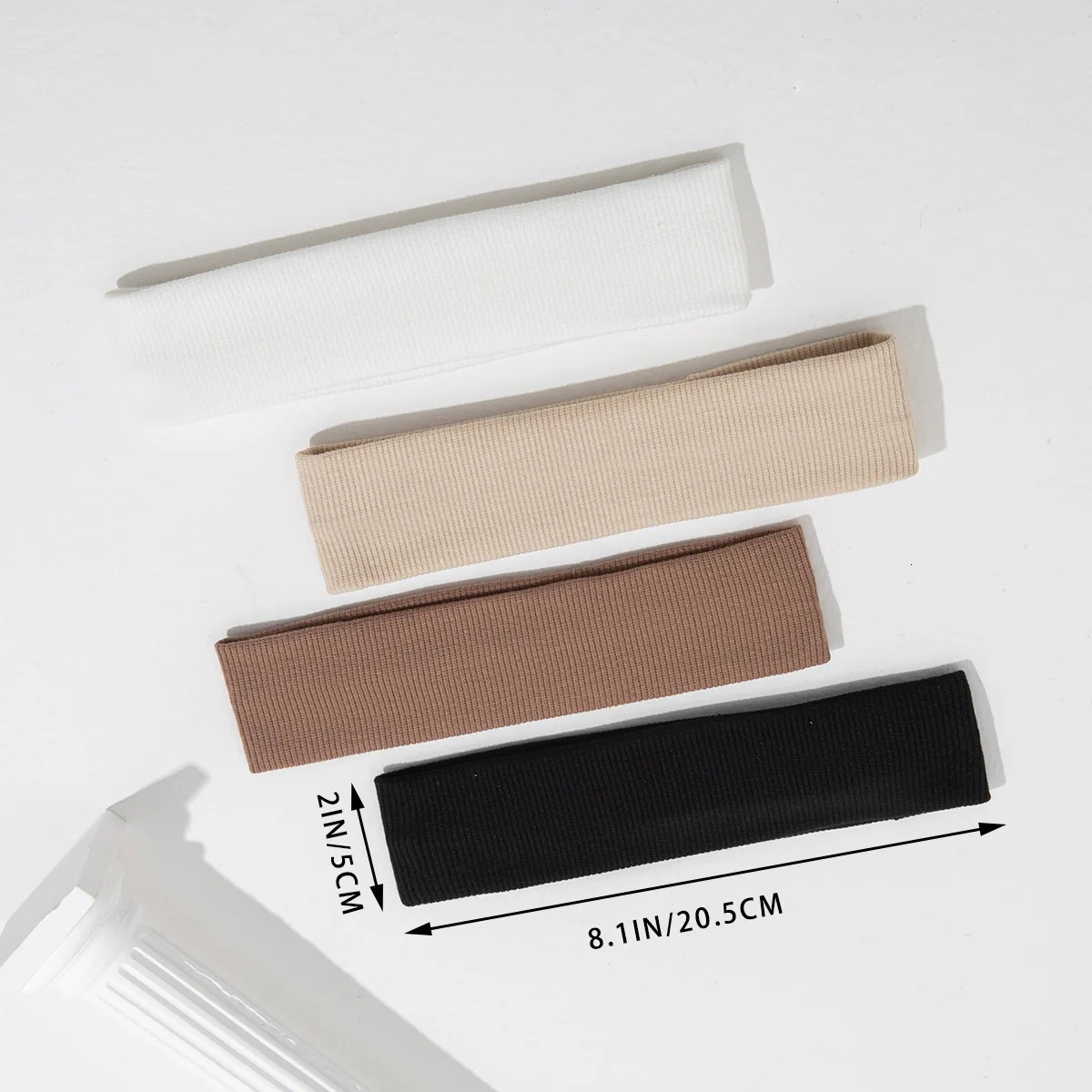 4pcs Fashion Sports Headbands For Women Fitness Running Yoga Solid Color Elastic Hairbands Stretch Makeup Hair Accessories 250529