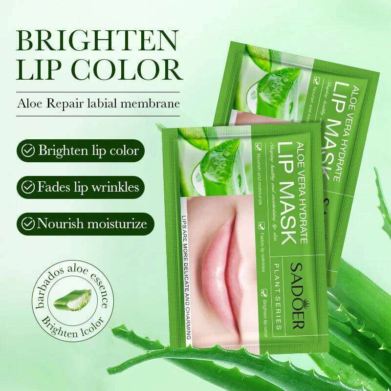 10pcs SADOER Fruits Moisturizing Mask Skin Care Nourishing Hydrating Crystal Collagen Gel Lip Patches Lips Plumper free shipping
