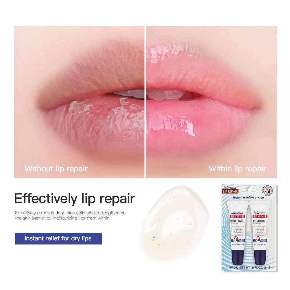 2pcs/Lot Moisturizing Repair Gel Instant Relief For Dry Liquid Balm Paraben Free Lip Care Product Reduce Lips Line free shipping