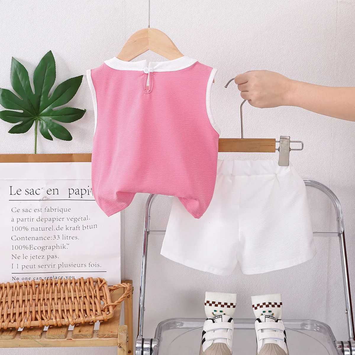 New Summer Baby Girls Clothes Children Sleeveless Vest Shorts 2Pcs/Sets Toddler Clothing Infant Fashion Costume Kids Tracksuits R250606