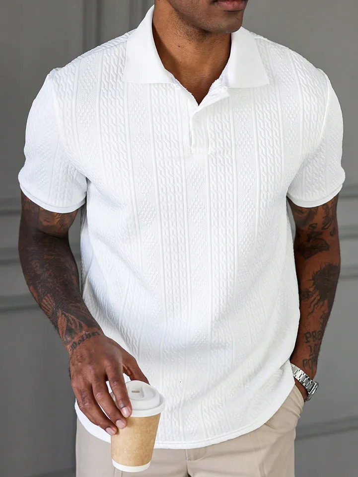 Mens Summer Casual Fashion Polo Shirt is Versatile and Suitable for Any Occasion with Lightweight and Breathable Fabric 250605