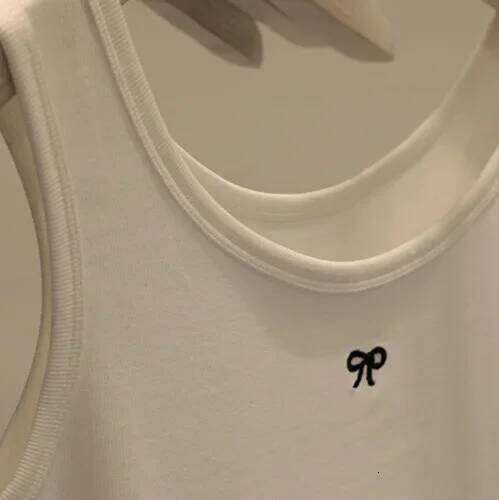 Slimming Effect Elasticity Summer New Style Women's Embroidered Butterfly Knot Sleeveless Vest Inner Wear Tank Top