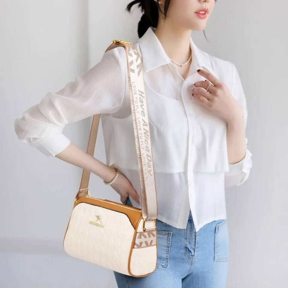 Handbags Designer Crossbody Bags for Women Mother Soft Pu Leather Shoulder Purses Handbag Clutch 3 Layers Sac