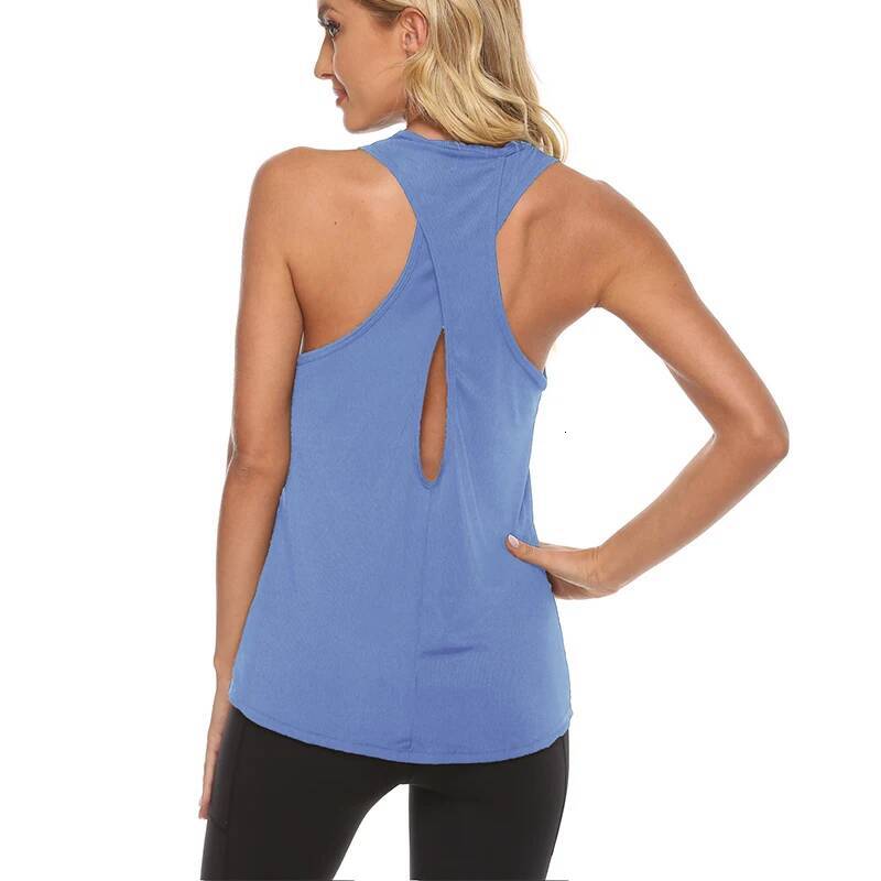 Sleeveless Top Activewear Athletic Vest s Open Back Yoga Stretch Sexy Blouse Sport Fiess Tank Tops
