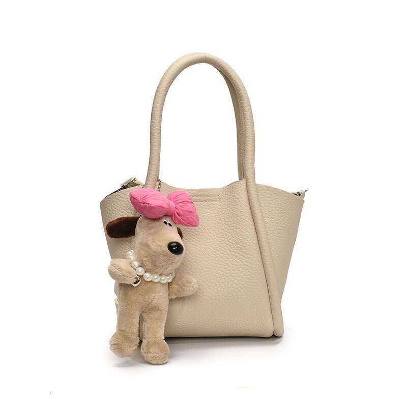 Korean Lychee Pattern Handheld Basket 2025 New Trendy Fashion Bucket Versatile Crossbody Bag for Women