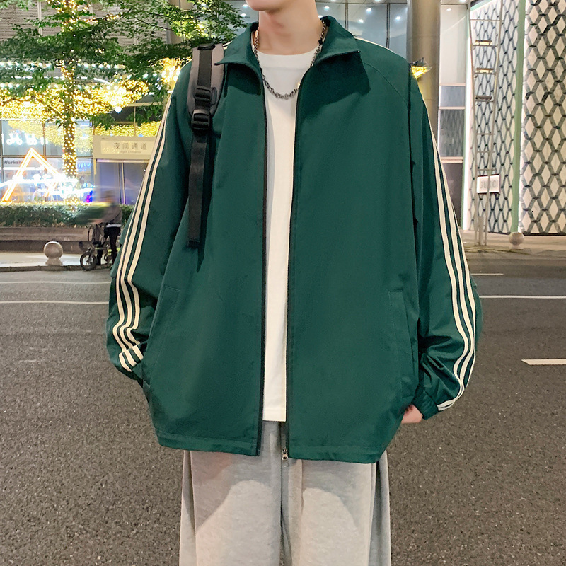 Ddmyoutdoor Spring And Autumn Men S Three Trendy Brand Windproof Waterproof Loose Oxford Horizontal Bar Jacket Couple S Style Jogging Suit